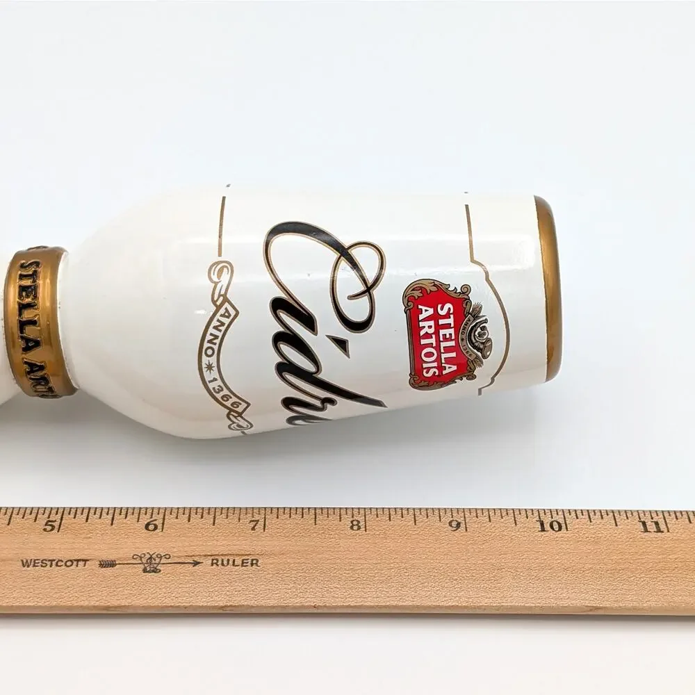 Stella Artois Cidre Draft Tap Handle Barware Breweriana Man Cave White Gold
